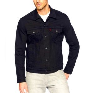 NEW Levi’s Trucker Jacket, Premium Black Denim! Men’s size Large. Huge discount!